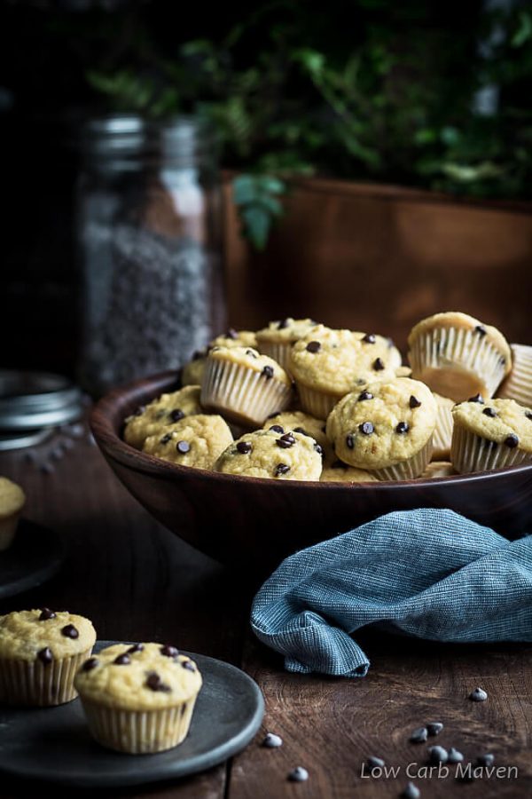 Healthy Mini Chocolate Chip Muffins (Coconut Flour Chocolate Chip Muffins)