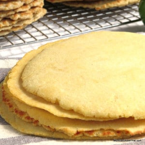 One-Carb, Gluten-Free Tortillas can even be fried to make chalupa shells | low carb, gluten-free, dairy-free, Paleo | lowcarbmaven.com