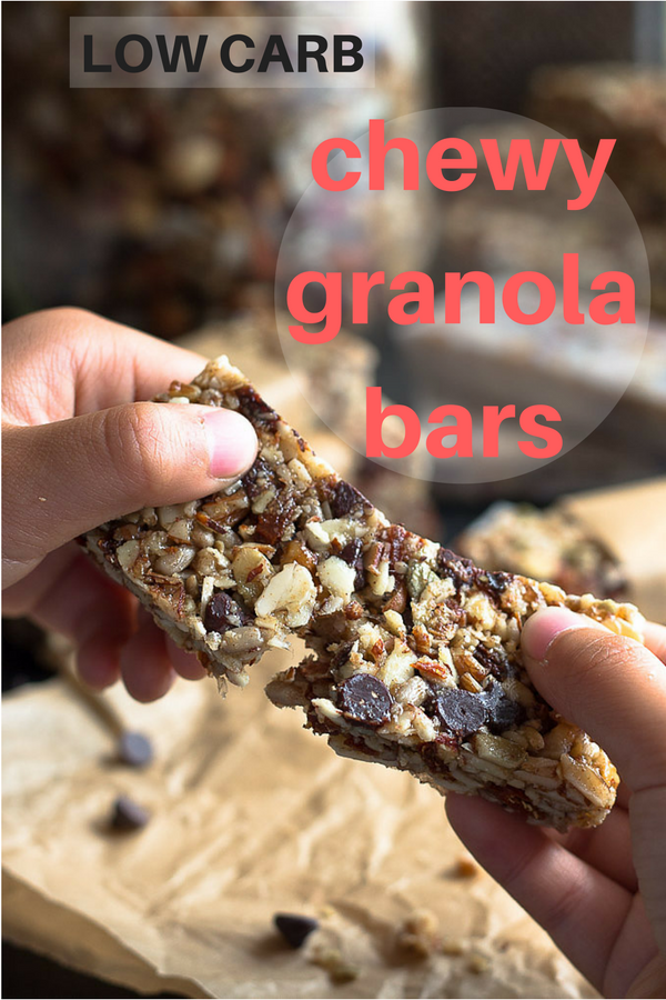 Sugar Free Low Carb Granola Bars with Chocolate Chips Low Carb Maven