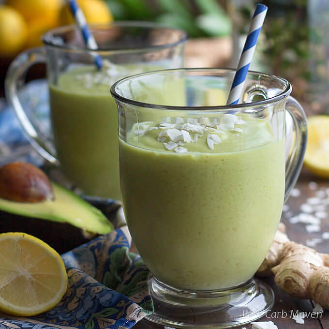 Keto Avocado Smoothie With Coconut Milk, Ginger, and Turmeric