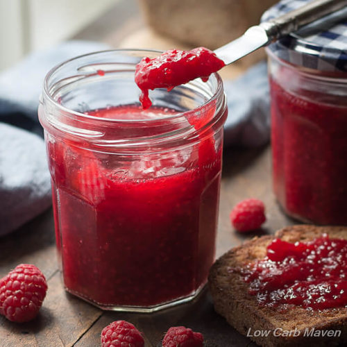 Low Carb Sugar Free Raspberry Jelly (jam) - Low Carb Maven
