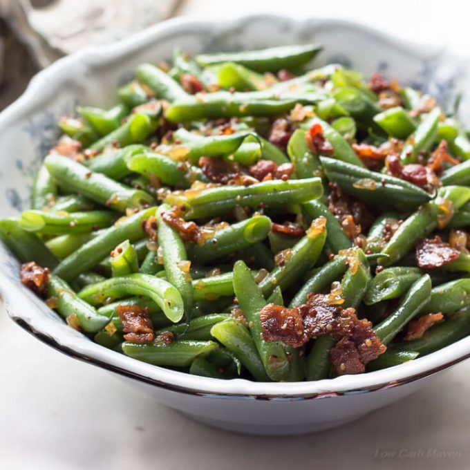 Sweet and Sour German Green Beans with Bacon and Onions Low Carb Maven