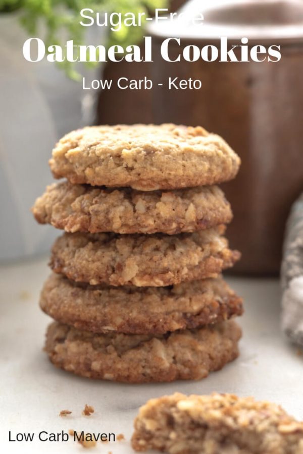Sugar-Free Oatmeal Cookies (Low Carb, Keto)