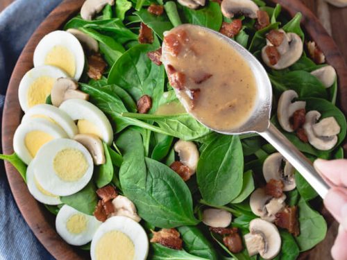 Spinach Salad With Warm Bacon Dressing