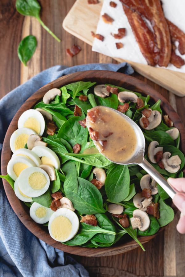 Spinach Salad With Warm Bacon Dressing (keto)