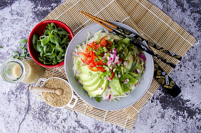 Low Carb Asian Cabbage Salad Recipe