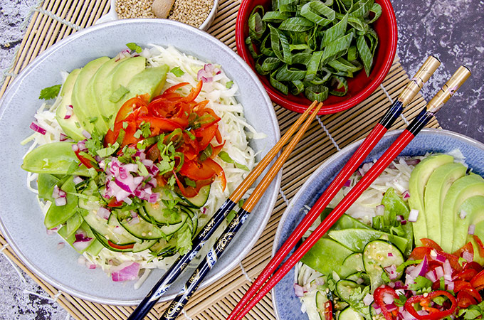 Keto Asian Cabbage Salad Recipe