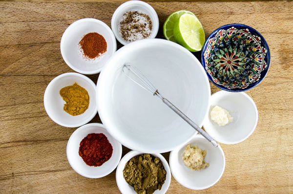 ingredients for grilled tandoori chicken keto marinade