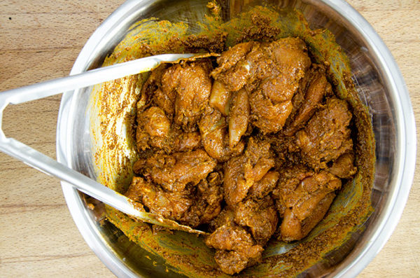 grilled tandoori chicken thighs in keto marinade